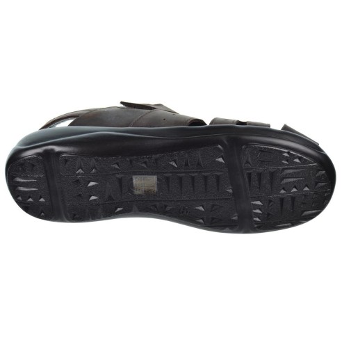 Duendy 23 Sandalia Piel Velcro Pies Delicados Hombre Antideslizante