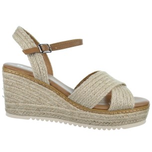 Refresh 171543 Sandalia Textil Cuña 8Cm Antideslizante Mujer