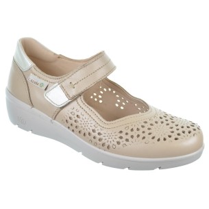 Laura Azaña 26814 Zapato Confort Piel Cuña Velcro Mujer 2