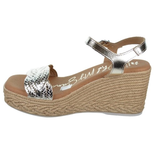 Oh My Sandals 5461 Sandalia Piel Metalizada Mujer Plataforma