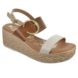 Oh My Sandals 5455 Sandalia Piel Cuña plataforma Piel Mujer 2