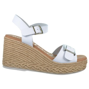 Oh My Sandals 5459 Sandalia Piel Cuña Plataforma Mujer Hebilla