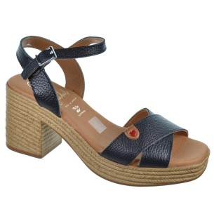 Oh My Sandals 5466 Sandalia Piel Tacón Plataforma Mujer 2