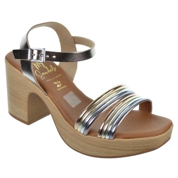 Oh My Sandals 5392 Sandalia Piel Tacón Plataforma Mujer
