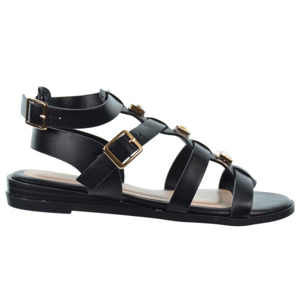 Isteria 24104 Sandalia Romana con Hebilla. Acolchada Mujer