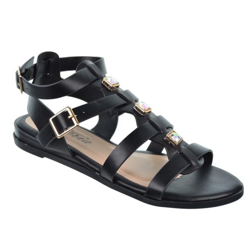 Isteria 24104 Sandalia Romana con Hebilla. Acolchada Mujer