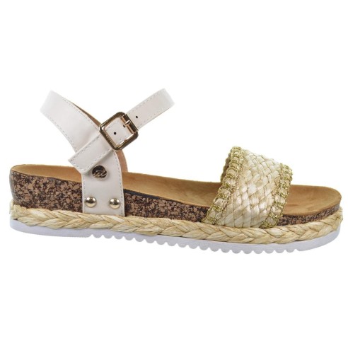 Isteria 24090 Sandalia Bio con Hebilla. Antideslizante Mujer