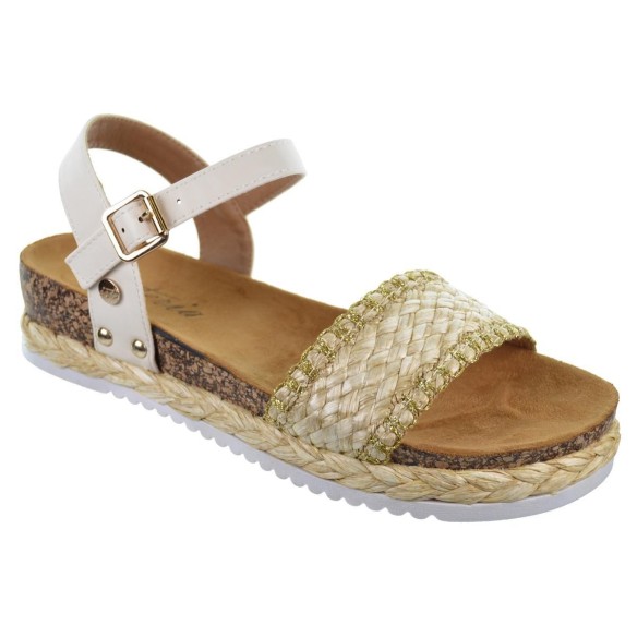 Isteria 24090 Sandalia Bio con Hebilla. Antideslizante Mujer