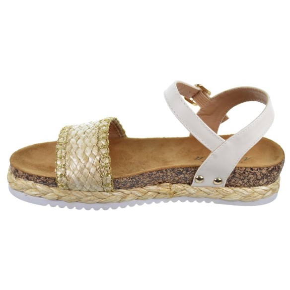 Isteria 24090 Sandalia Bio con Hebilla. Antideslizante Mujer