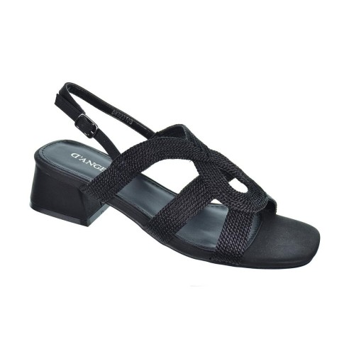 D´Angela 26134 Sandalia Trenzada Hebilla Tacón Mujer Fiesta