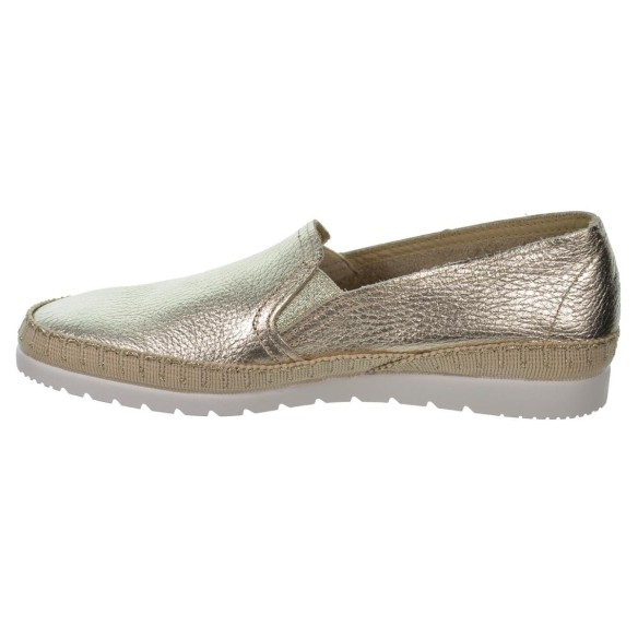 Mediterranea 40078 Zapato Confort Piel Metalizada Mujer