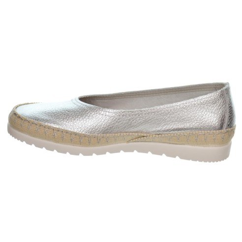 Mediterranea 40060 Zapato Confort Piel Metalizada Mujer