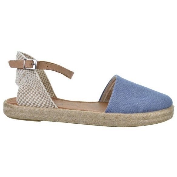 20167  Mediterranea Alpargata textil Cierre en pulsera con hebilla. Plantilla acolchada. Piso de yute. Antideslizante.