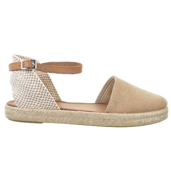 20167  Mediterranea Alpargata textil Cierre en pulsera con hebilla. Plantilla acolchada. Piso de yute. Antideslizante.