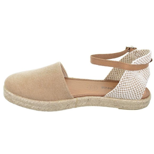 20167  Mediterranea Alpargata textil Cierre en pulsera con hebilla. Plantilla acolchada. Piso de yute. Antideslizante.