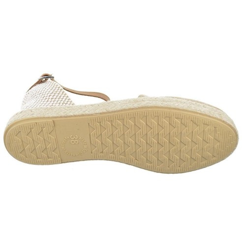 20167  Mediterranea Alpargata textil Cierre en pulsera con hebilla. Plantilla acolchada. Piso de yute. Antideslizante.