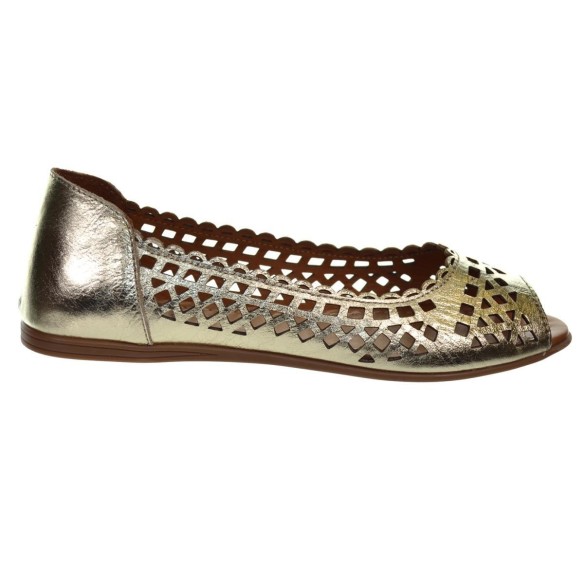 Top3 24497 Zapato tipo Bailarina Piel Perforada Mujer