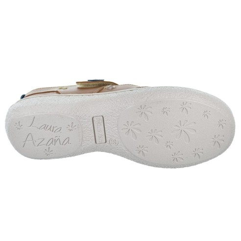 Laura Azaña 11898 Zapato Confort Piel Velcro Mujer