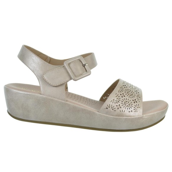 Amarpies 26749 Sandalia Confort Velcro Cuña Mujer