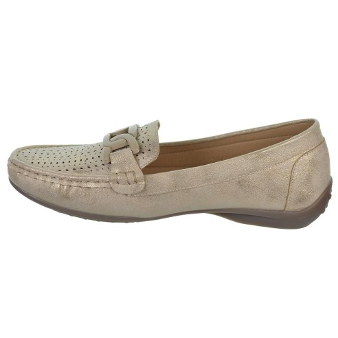 Amarpies 26392 Zapato Mocasín Metalizado Confort Mujer
