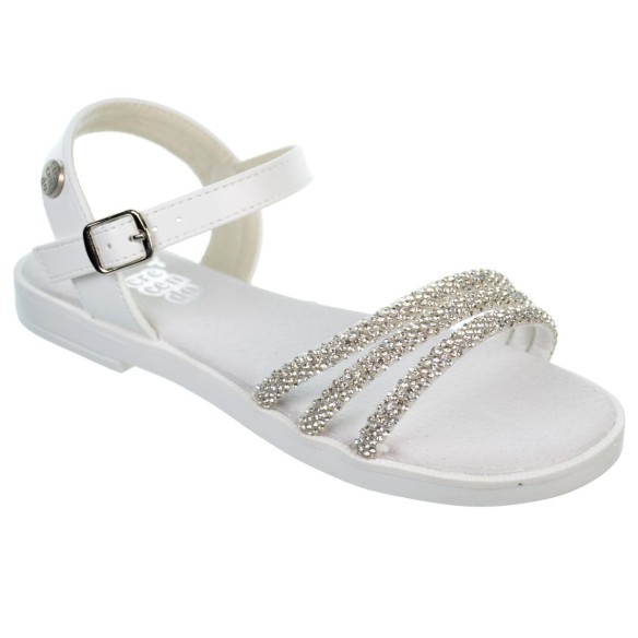 Crecendo 2519 Sandalia Confort con Hebilla y Pedrería Niña