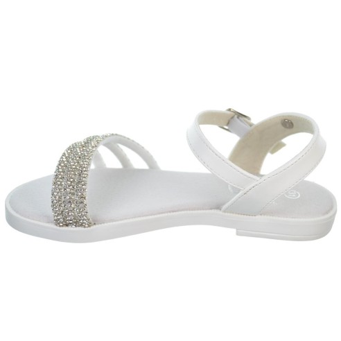 Crecendo 2519 Sandalia Confort con Hebilla y Pedrería Niña