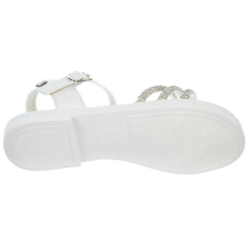 Crecendo 2519 Sandalia Confort con Hebilla y Pedrería Niña