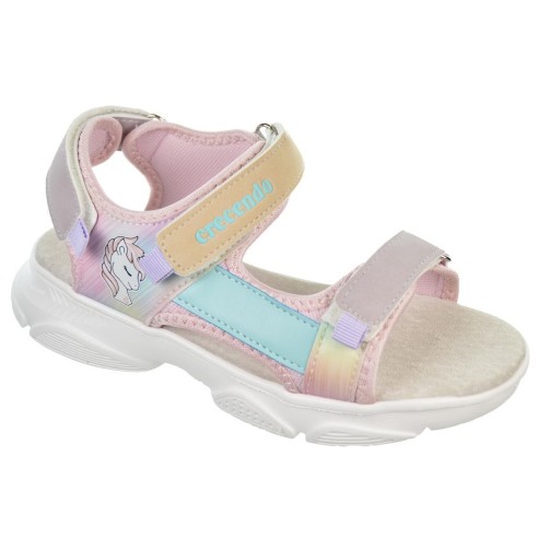 Crecendo 2525 Sandalia Confort Piel Velcro Unicornio Niña
