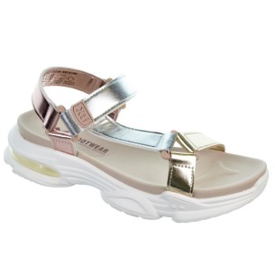 Xti Kids 150725 Sandalia Metalizada Vegana Velcro Niña 2