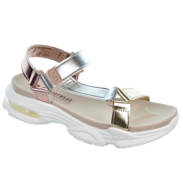 Xti Kids 150725 Sandalia Metalizada Vegana Velcro Niña
