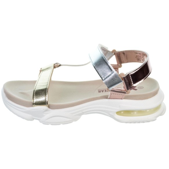 Xti Kids 150725 Sandalia Metalizada Vegana Velcro Niña
