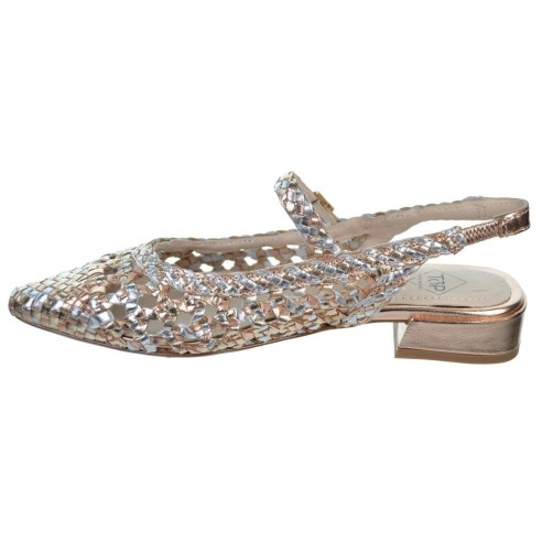 TOP3 24466 Zapato Piel Confort Fiesta Hebilla Tacón Mujer