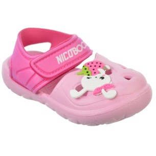 Nicoboco Almond Sandalia Niño y Niña. De goma muy ligero y confortable , con cierre en velcro. Para playa y piscina. 2