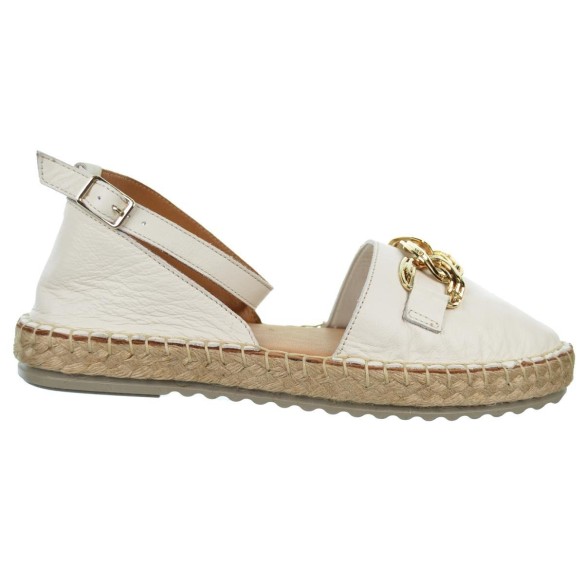 Top3 24510 Alpargata Piel y Yute Confort Hebilla Mujer