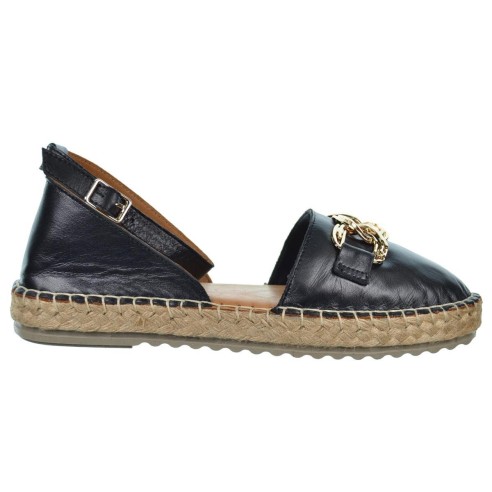 Top3 24510 Alpargata Piel y Yute Confort Hebilla Mujer