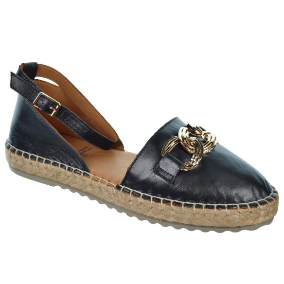 Top3 24510 Alpargata Piel y Yute Confort Hebilla Mujer