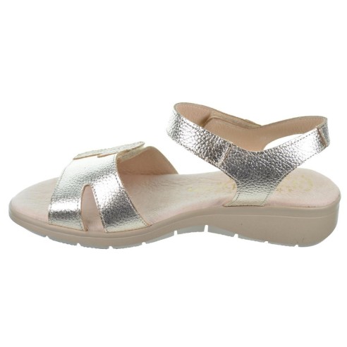 Duendy 3781 Sandalia Confort Piel Velcro Mujer Pies Delicados