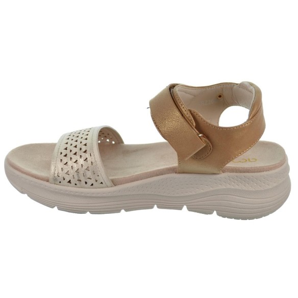 Amarpies 26559 Sandalia Confort Plataforma Mujer velcro y hebilla