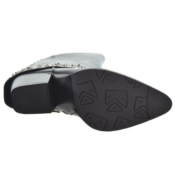 Isteria 24213 Bota Acolchada con Remaches Tacón Ancho Mujer