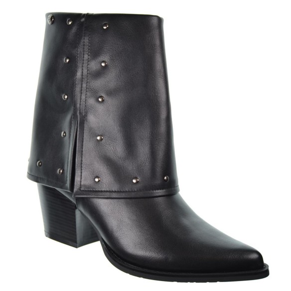 Isteria 24216 Botin Acolchado con Remaches y Tacón Ancho Mujer