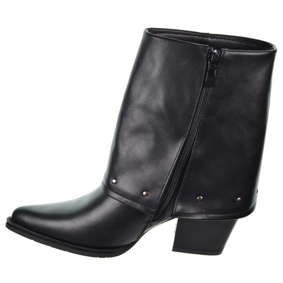 Isteria 24216 Botin Acolchado con Remaches y Tacón Ancho Mujer