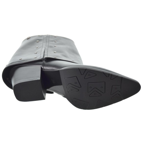 Isteria 24216 Botin Acolchado con Remaches y Tacón Ancho Mujer