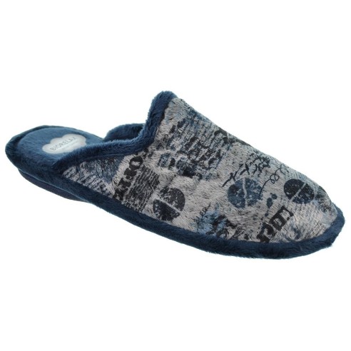 Biorelax 1511 Zapatilla Casa Textil Hombre Pies Delicados
