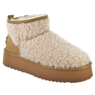 Top3 24874 Botín Textil Borreguillo Plataforma Mujer 2