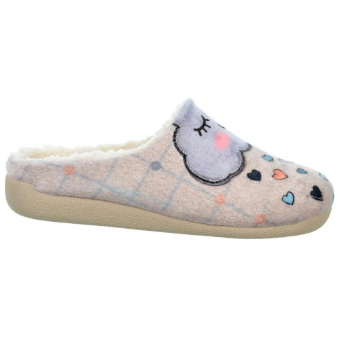 Cmconfort 40393 Zapatilla Casa Textil Borreguillo Mujer
