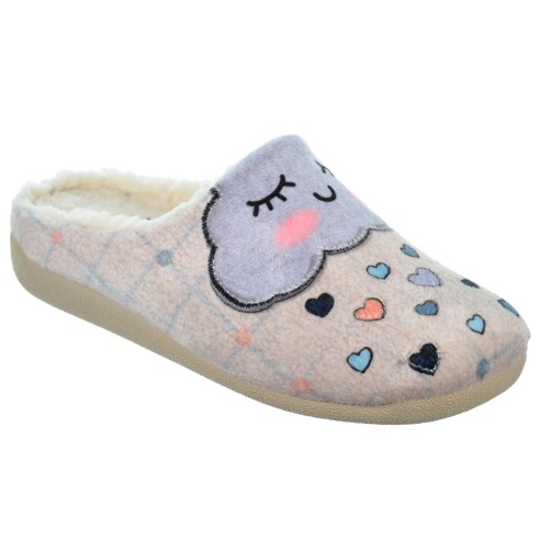 Cmconfort 40393 Zapatilla Casa Textil Borreguillo Mujer