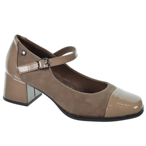 Amarpies 26317 Zapato Mercedita Confort Charol Tacón Mujer