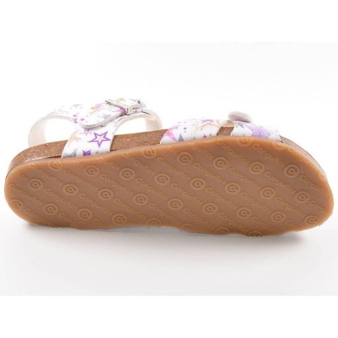 28550 Conguitos Sandalia Bio Sandalia bio material sintético, cierre con doble hebilla en pala, para un ajuste perfecto. Piso de