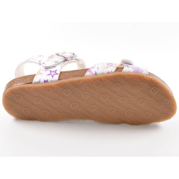 28550 Conguitos Sandalia Bio Sandalia bio material sintético, cierre con doble hebilla en pala, para un ajuste perfecto. Piso de