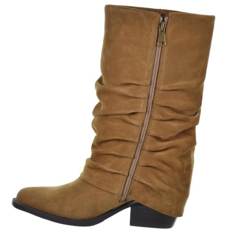 Top3 24722 Bota Acolchada Campera Piel Mujer